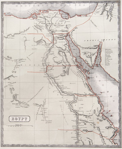 Egypt 1863 antique map